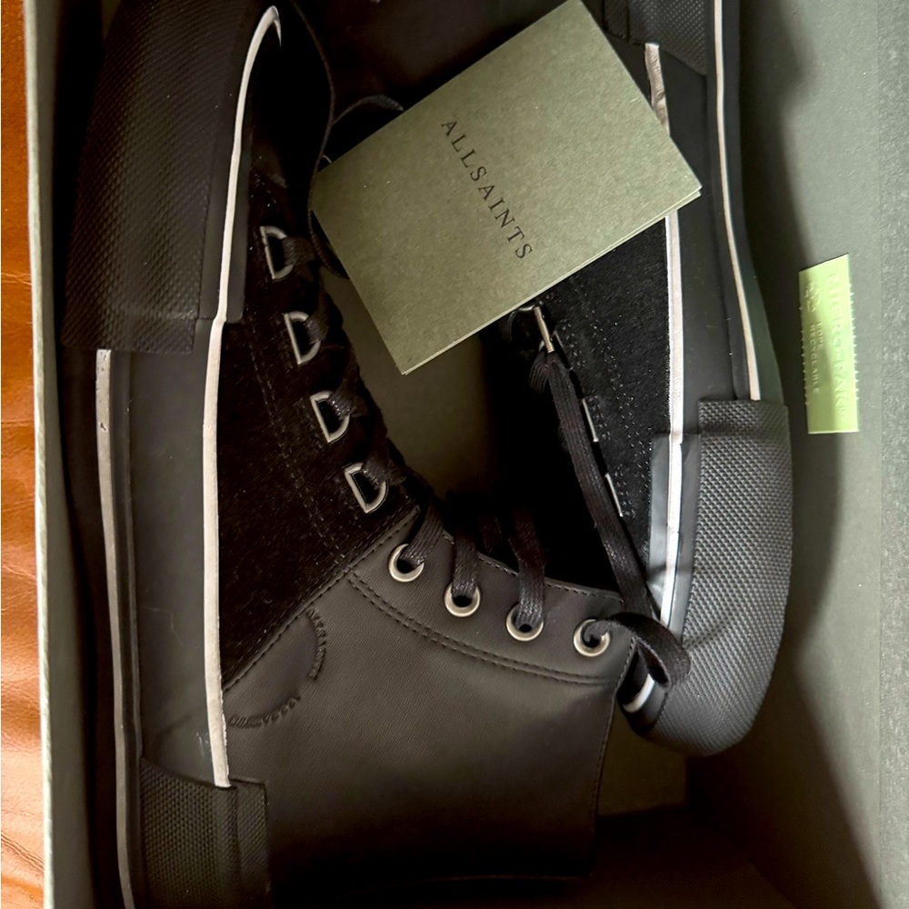 All saints high top sneakers size 9, 160 msrp. New